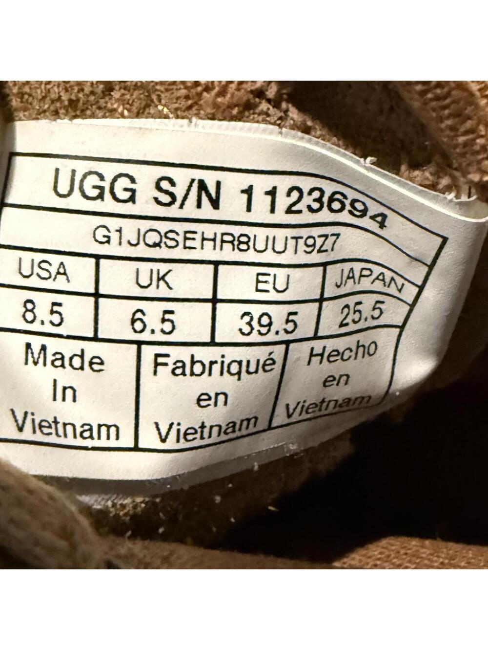 UGG Women's Nuray High Top Chestnut Brown Suede Trainers Size 8.5 - Picture 9 of 9